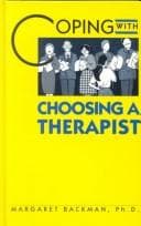 Cover of Coping with choosing a therapist