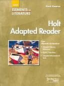 Cover of Adapted Reader for Elements of Literature