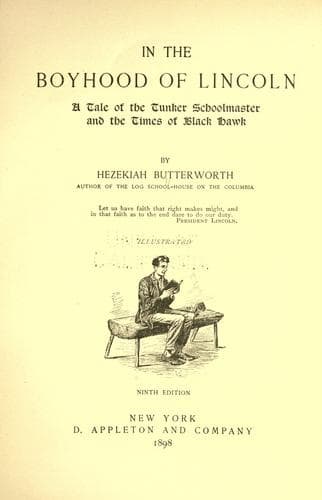 Cover of In the boyhood of Lincoln