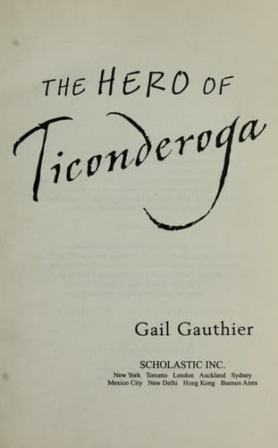 Cover of The hero of Ticonderoga