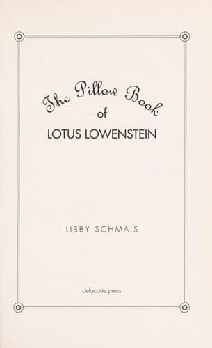 Cover of The pillow book of Lotus Lowenstein
