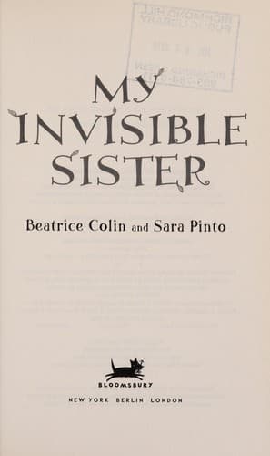 Cover of My invisible sister
